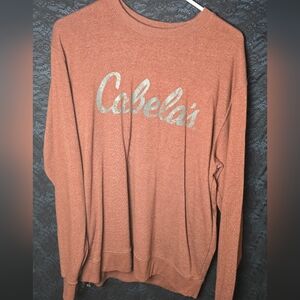 Cabela's Burnt Orange Crewneck Sweatshirt